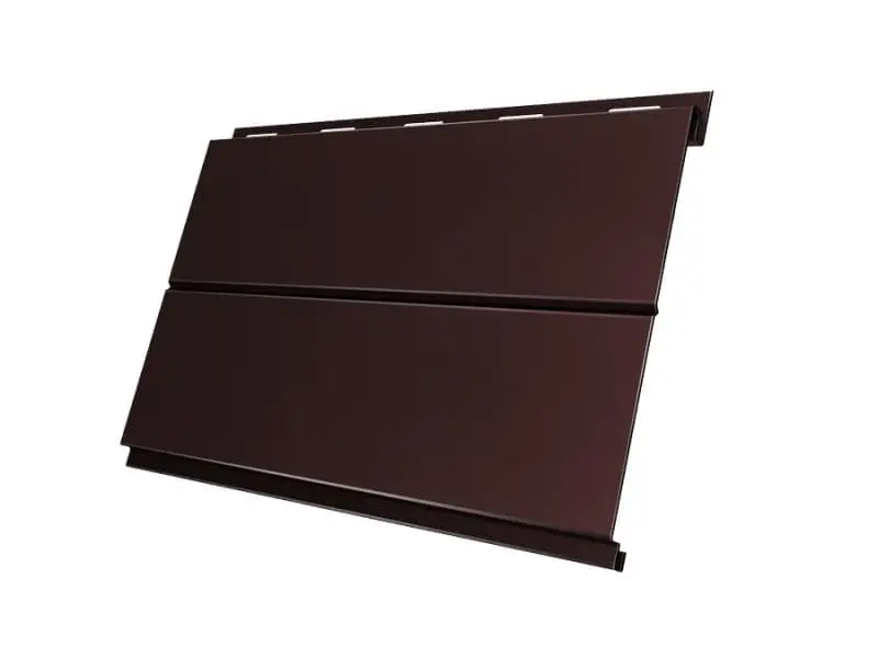 Металлический сайдинг Гранд Лайн / Grand Line профиль Вертикаль, Quarzit Pro Matt 0.5, цвет Ral 8017 (шоколад) Grand Line подробное изображение