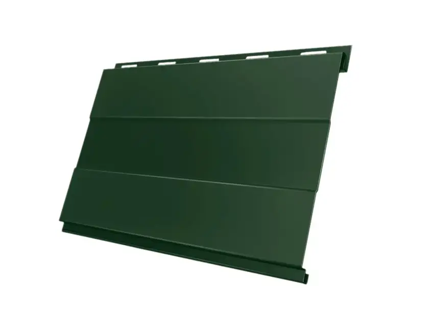 Металлический сайдинг Гранд Лайн / Grand Line профиль Вертикаль, GreenCoat Pural 0.5, цвет RR 11 темно-зеленый (RAL 6020) Grand Line подробное изображение