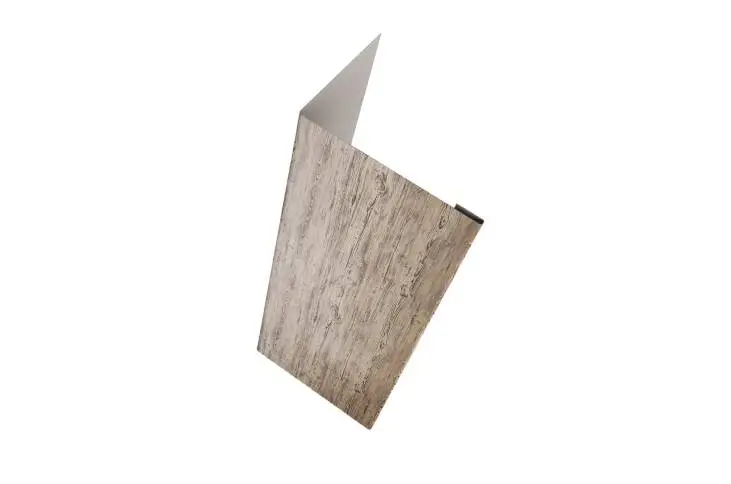 Нащельник 25х35 жалюзи (для калиток и ворот) Grand Line Milan,Tokyo, 0,45 Print Premium, Silver wood Grand Line