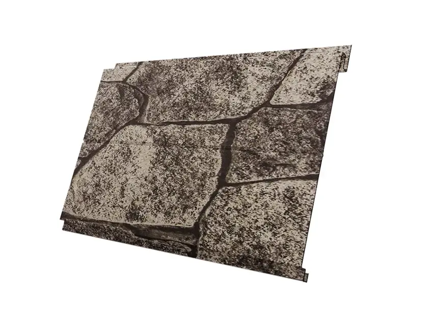 Металлический сайдинг Гранд Лайн / Grand Line профиль Вертикаль, Print 0.45, цвет King Stone (Королевский камень) Grand Line подробное изображение