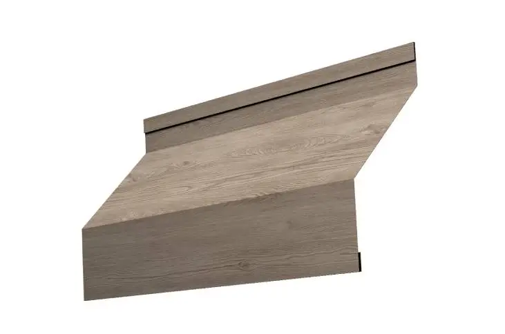 Ламель жалюзи Grand Line Milan, 0,45 Print Elite, гофрированная White Wood Grand Line
