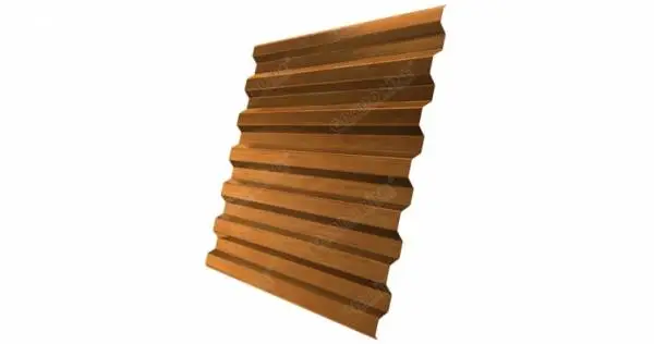 Профнастил С21R Гранд Лайн / Grand Line 0,45 Print Zn 140, цвет Golden Wood (Золотой дуб) Grand Line