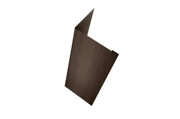 Нащельник 25х35 жалюзи (для калиток и ворот) Grand Line Milan,Tokyo, 0,45 Print Elite, Coffee wood Grand Line