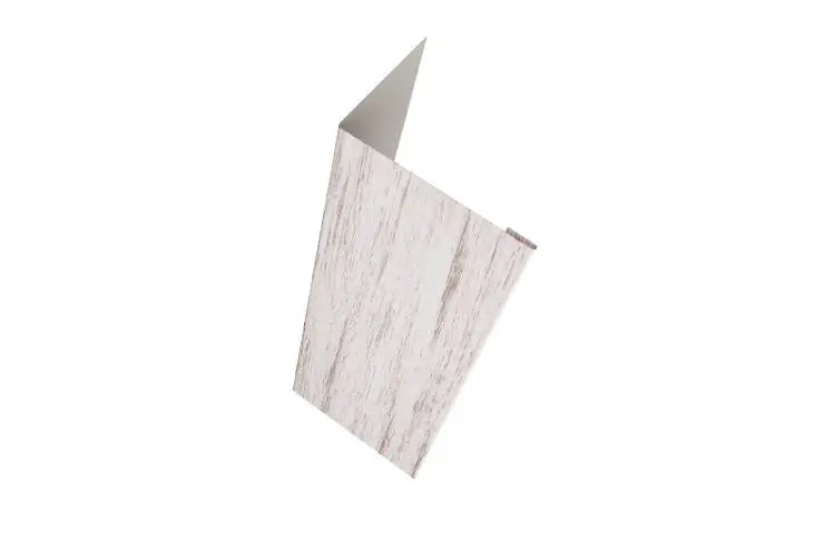 Нащельник 25х35 жалюзи (для калиток и ворот) Grand Line Milan,Tokyo, 0,45 Print Elite, Snow wood Grand Line