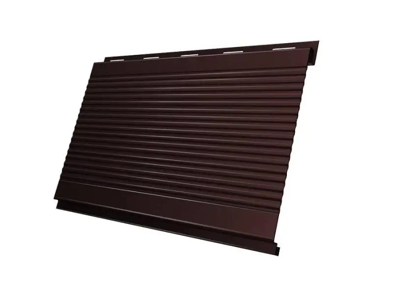 Металлический сайдинг Гранд Лайн / Grand Line профиль Вертикаль, Drap 0.45, цвет Ral 8017 (шоколад) Grand Line подробное изображение