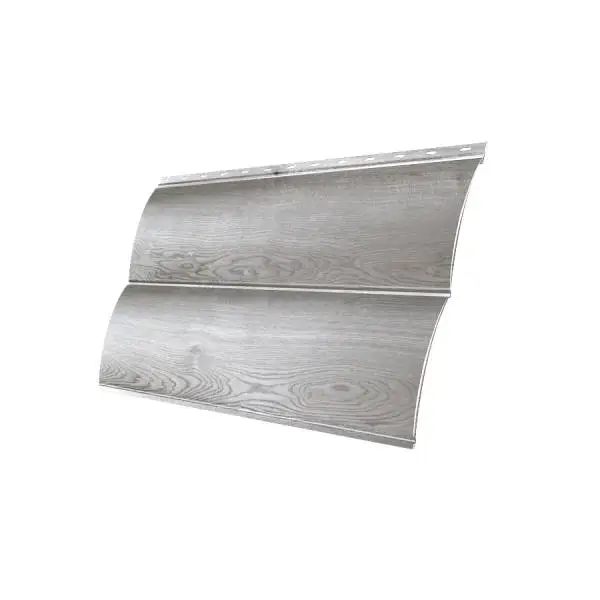 Металлический сайдинг Гранд Лайн / Grand Line профиль Блок-хаус, Print РФ 0.45, цвет Silver Wood (Серебряное дерево) Grand Line