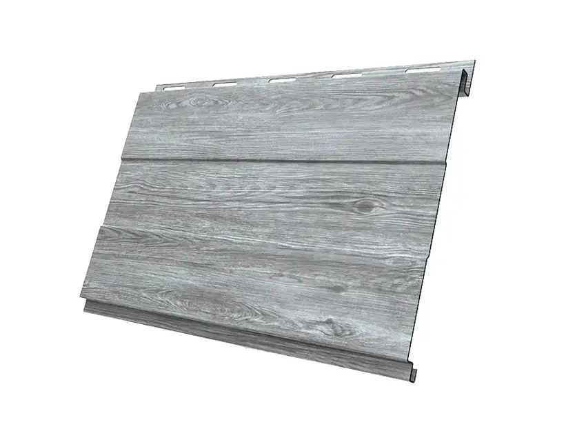 Металлический сайдинг Гранд Лайн / Grand Line профиль Вертикаль, Print РФ 0.45, цвет Silver Wood (Серебряное дерево) Grand Line подробное изображение