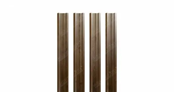 Штакетник металлический Grand Line (Гранд Лайн), М-образный, Print dp 0.5, цвет Antique Wood (Античный дуб) Grand Line