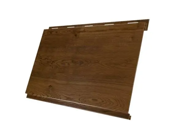 Металлический сайдинг Гранд Лайн / Grand Line профиль Вертикаль, Print РФ dp 0.45, цвет Antique Wood (Античный дуб) Grand Line