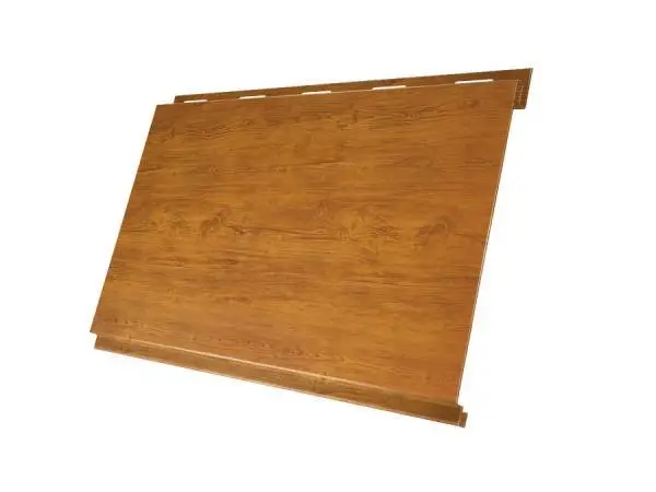 Металлический сайдинг Гранд Лайн / Grand Line профиль Вертикаль, Print 0.45, цвет Golden Wood (Золотой дуб) Grand Line