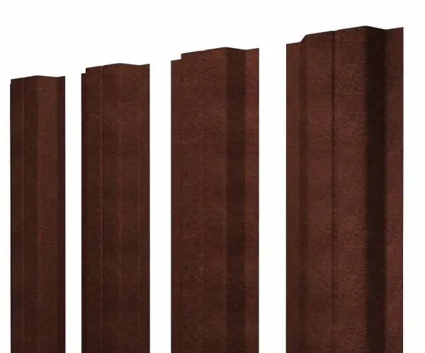 Штакетник металлический Grand Line (Гранд Лайн), П-образный, Print 0.5, цвет Cherry Wood Grand Line