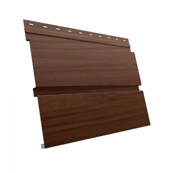Металлический сайдинг Гранд Лайн / Grand Line профиль Квадро Брус, Print 0.45, цвет Choko Wood (Шоколадное дерево) Grand Line