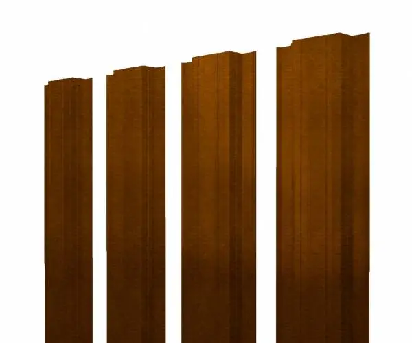 Штакетник металлический Grand Line (Гранд Лайн), прямоугольный, Print dp 0.45, цвет Golden Wood (Золотой дуб) Grand Line