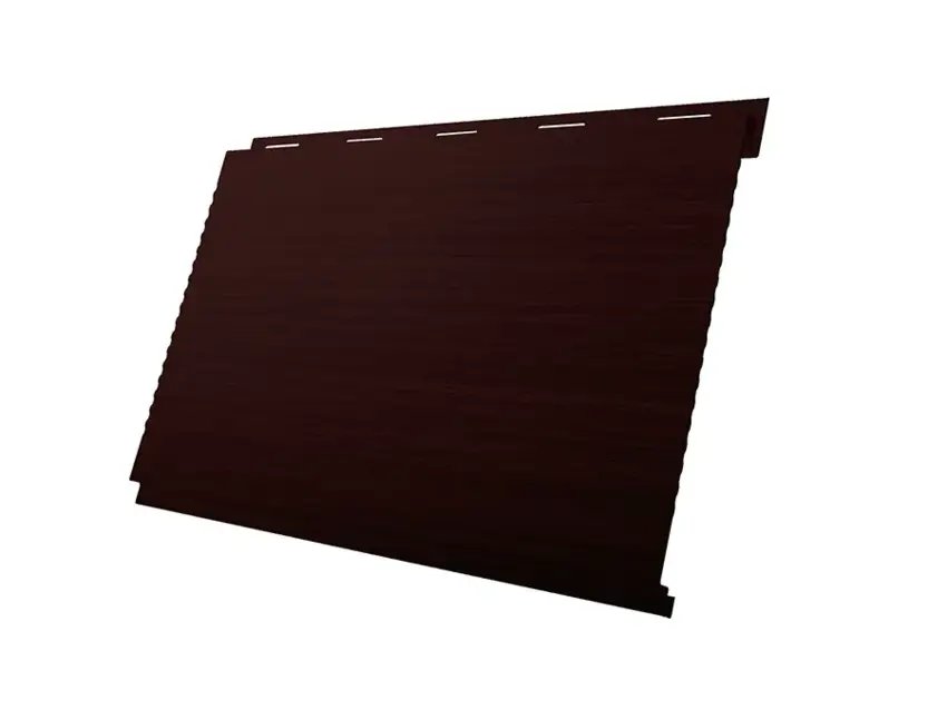Металлический сайдинг Гранд Лайн / Grand Line профиль Вертикаль, Print 0.45, цвет Choko Wood (Шоколадное дерево) Grand Line подробное изображение
