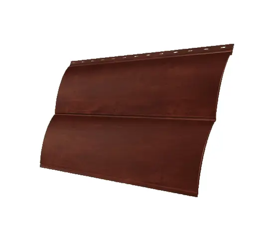 Металлический сайдинг Гранд Лайн / Grand Line профиль Блок-хаус, Print 0.45, цвет Cherry Wood (Бразильская вишня) Grand Line
