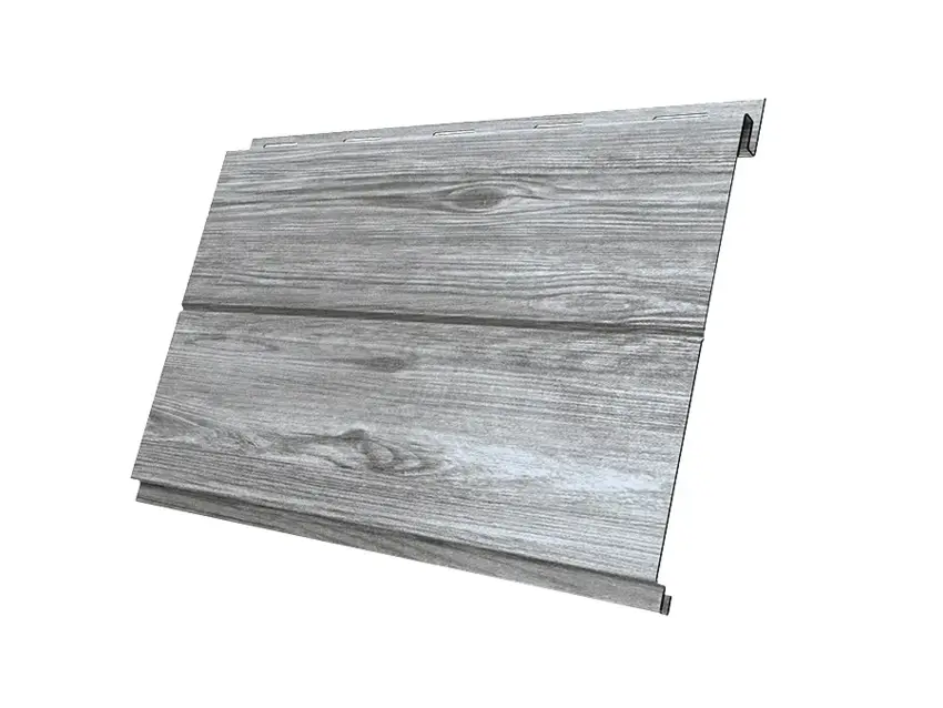 Металлический сайдинг Гранд Лайн / Grand Line профиль Вертикаль, Print РФ 0.45, цвет Silver Wood (Серебряное дерево) Grand Line подробное изображение