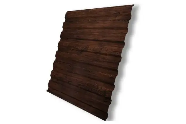 Профнастил С20А Гранд Лайн / Grand Line 0.45 Print Zn 140, цвет Cherry Wood (Бразильская вишня) Grand Line