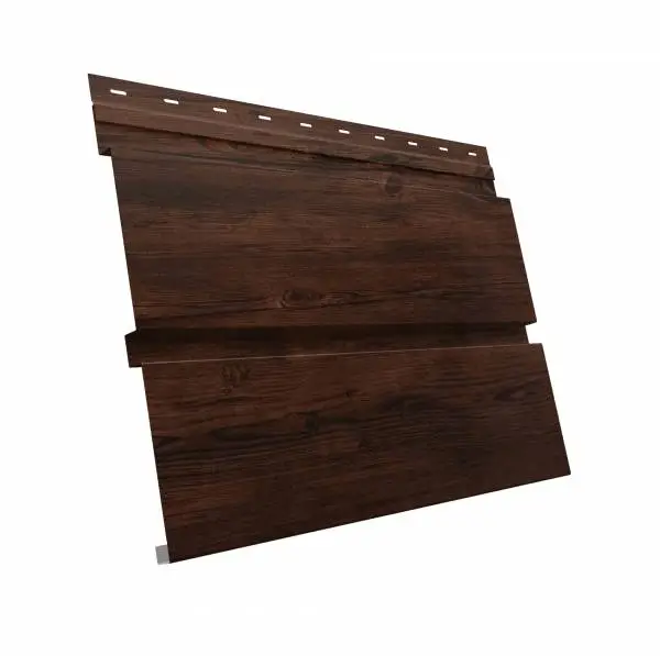 Металлический сайдинг Гранд Лайн / Grand Line профиль Квадро Брус, Print 0.45, цвет Cherry Wood (Бразильская вишня) Grand Line