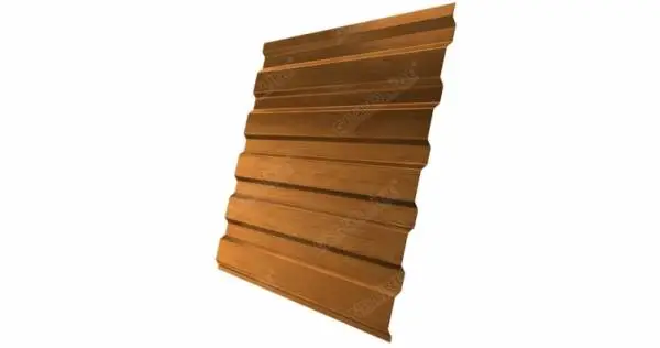 Профнастил С20А Гранд Лайн / Grand Line 0.45 Print dp Zn 200/140, цвет Golden Wood (Золотой дуб) Grand Line