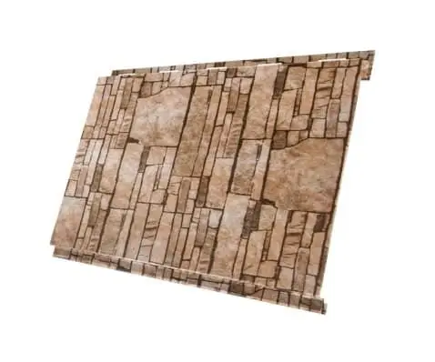 Металлический сайдинг Гранд Лайн / Grand Line профиль Вертикаль, Print 0.45, цвет Sand Stone (Камень-песчаник) Grand Line