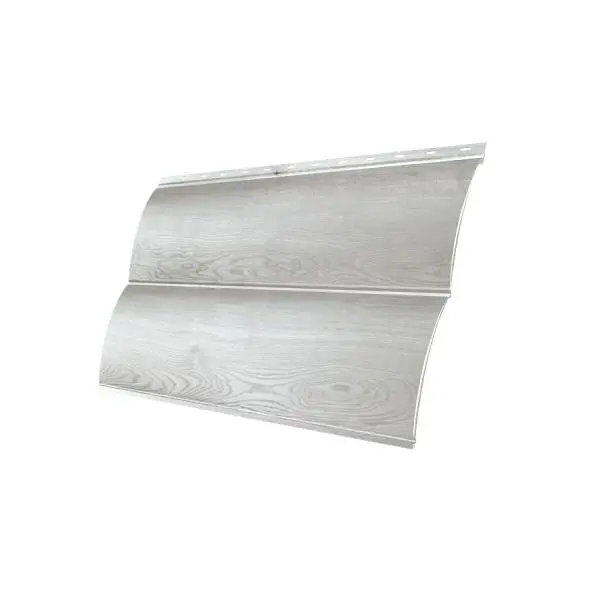 Металлический сайдинг Гранд Лайн / Grand Line профиль Блок-хаус, Print 0.45, цвет Snow Wood (Снежное дерево) Grand Line