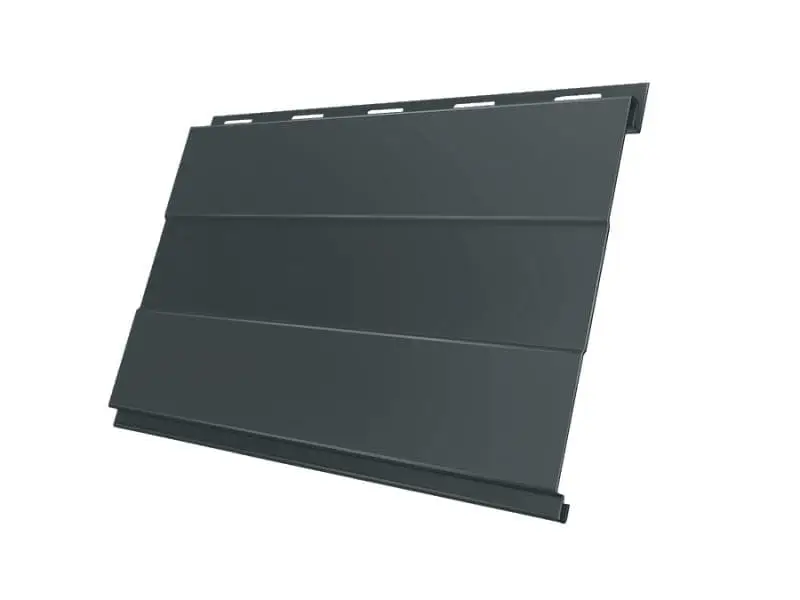 Металлический сайдинг Гранд Лайн / Grand Line профиль Вертикаль, Velur 0.5, цвет Ral 7016 (антрацитово-серый) Grand Line подробное изображение