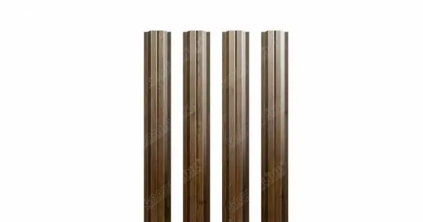 Штакетник металлический Grand Line (Гранд Лайн), П-образный, Print dp 0.5, цвет Antique Wood (Античный дуб) Grand Line