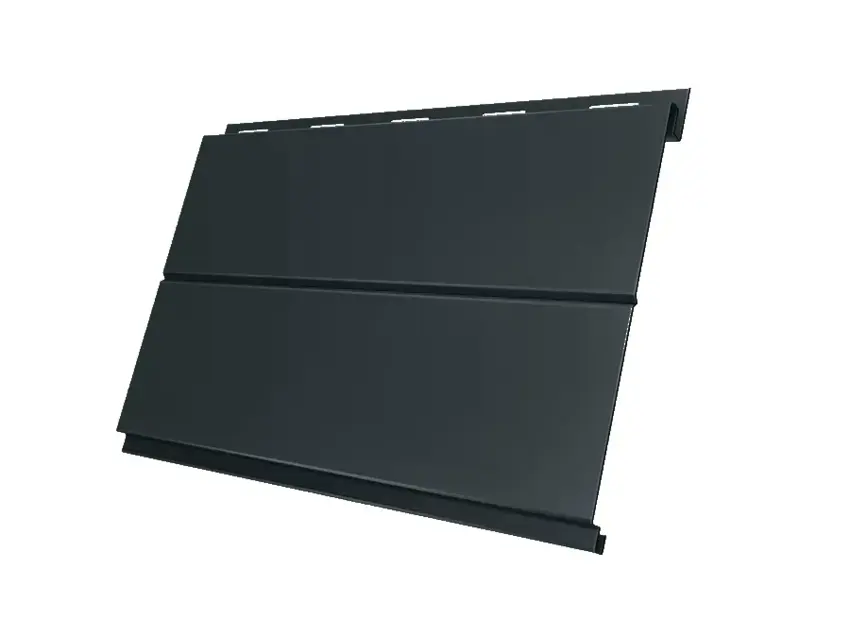 Металлический сайдинг Гранд Лайн / Grand Line профиль Вертикаль, Velur 0.5, цвет Ral 7016 (антрацитово-серый) Grand Line подробное изображение