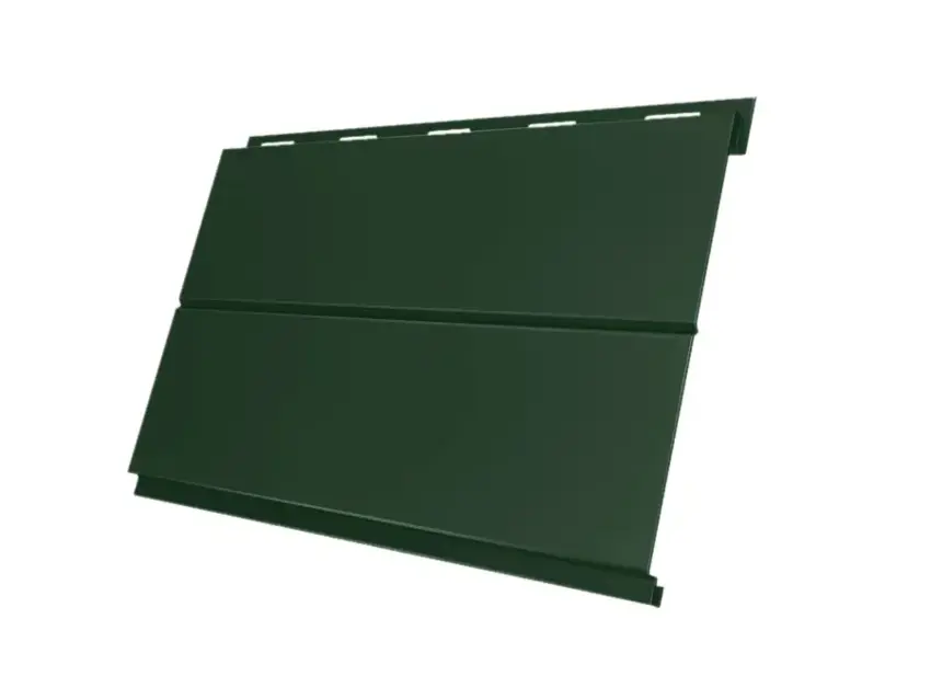 Металлический сайдинг Гранд Лайн / Grand Line профиль Вертикаль, GreenCoat Pural 0.5, цвет RR 11 темно-зеленый (RAL 6020) Grand Line подробное изображение