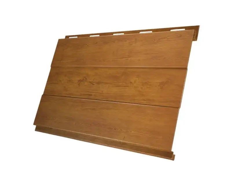 Металлический сайдинг Гранд Лайн / Grand Line профиль Вертикаль, Print 0.45, цвет Golden Wood (Золотой дуб) Grand Line подробное изображение