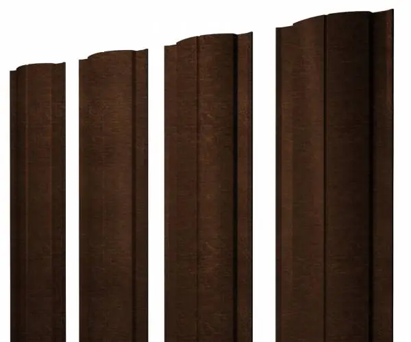Штакетник металлический Grand Line (Гранд Лайн), круглый, Print dp 0.45, цвет Antique Wood (Античный дуб) Grand Line