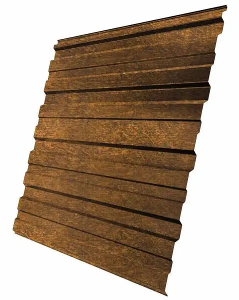 Профнастил С10R Гранд Лайн / Grand Line 0,45 Print Zn 140, цвет Nutwood (Орех) Grand Line