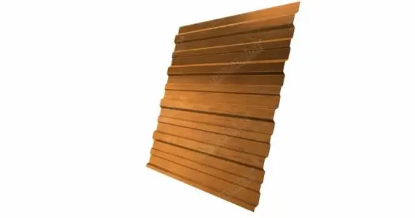 Профнастил С10А Гранд Лайн / Grand Line 0.45 Print dp Zn 200/140, цвет Golden Wood (Золотой дуб) Grand Line