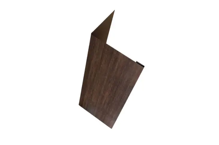 Нащельник 25х35 жалюзи (для калиток и ворот) Grand Line Milan,Tokyo, 0,45 Print Elite, Antique wood Grand Line