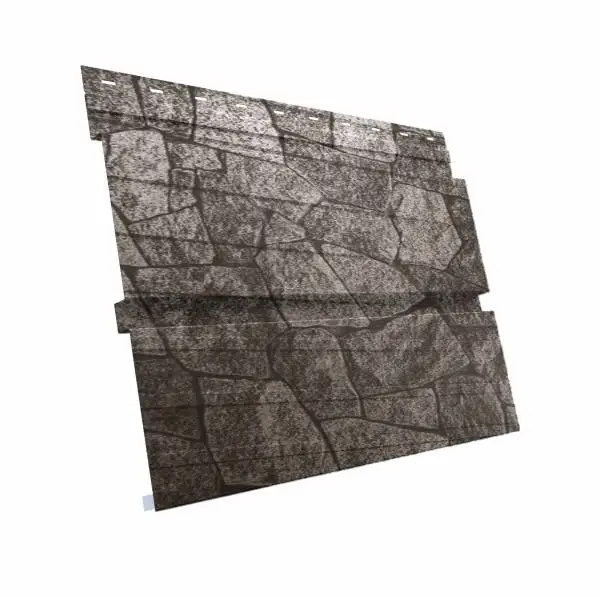 Металлический сайдинг Гранд Лайн / Grand Line профиль Квадро Брус, Print 0.45, цвет King Stone (Королевский камень) Grand Line
