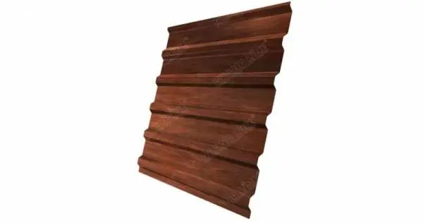 Профнастил С20R Гранд Лайн / Grand Line 0,45 Print Zn 140, цвет Cherry Wood (Бразильская вишня) Grand Line