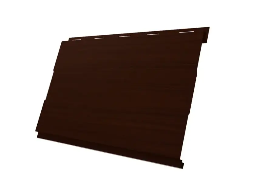 Металлический сайдинг Гранд Лайн / Grand Line профиль Вертикаль, Print 0.45, цвет Choko Wood (Шоколадное дерево) Grand Line подробное изображение